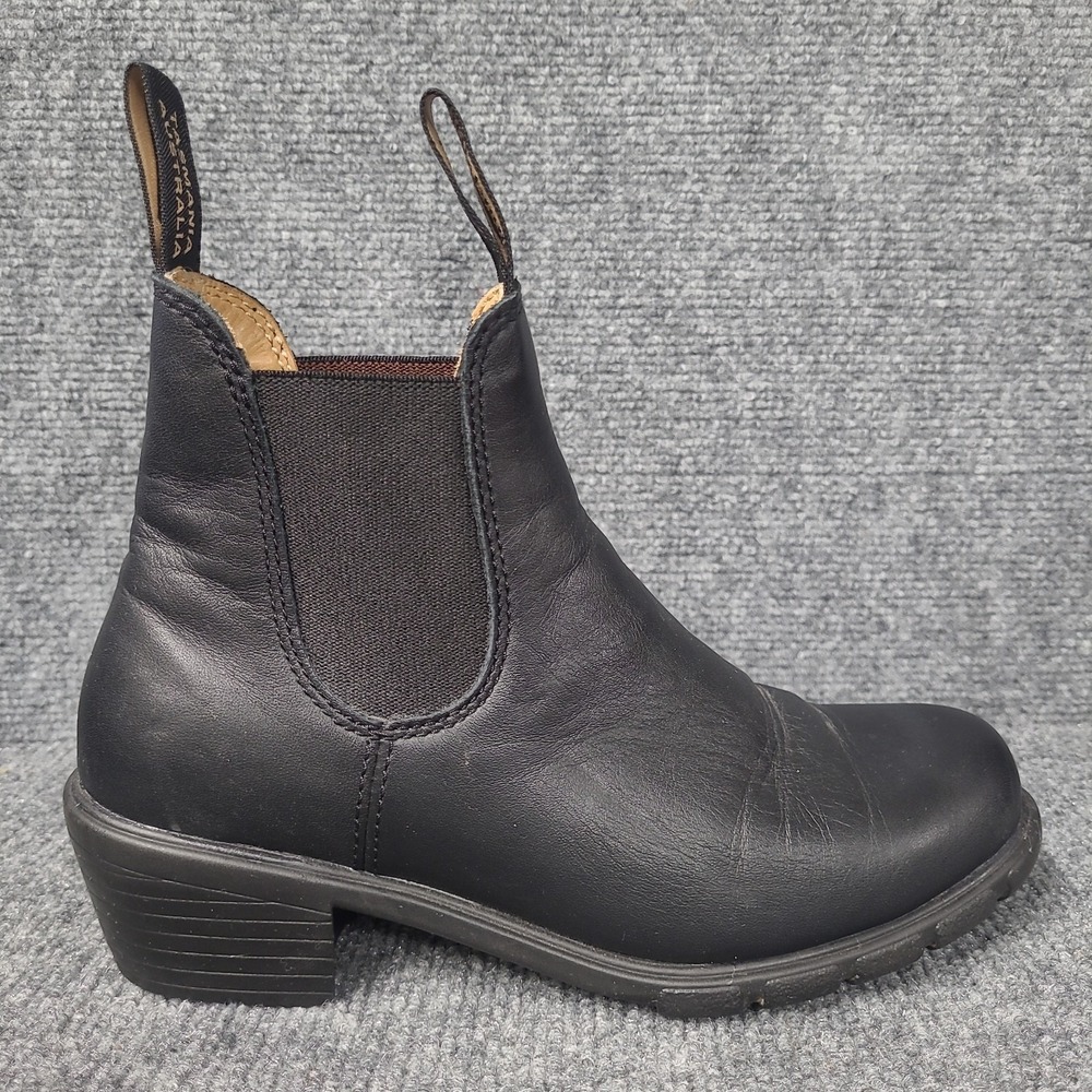 Blundstone  Womens Black Leather Chelsea Boots 1671 US Size 6.5 Block Heel - Picture 9 of 13